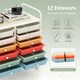 image 9 of COSTWAY 12 Drawers Utility Cart Storage Rolling Macaron
