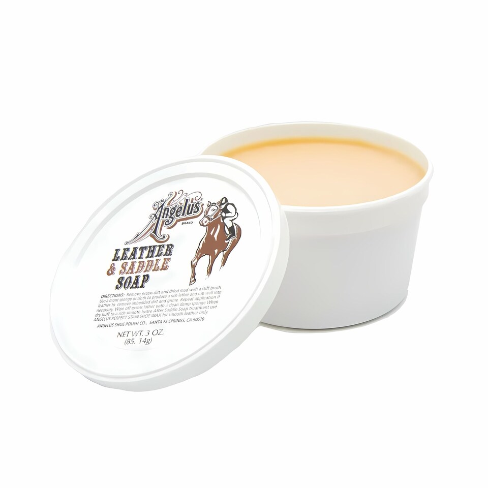image 1 of Angelus Leather & Saddle Soap Tub - Cleaning & Conditioning 3oz | Clear