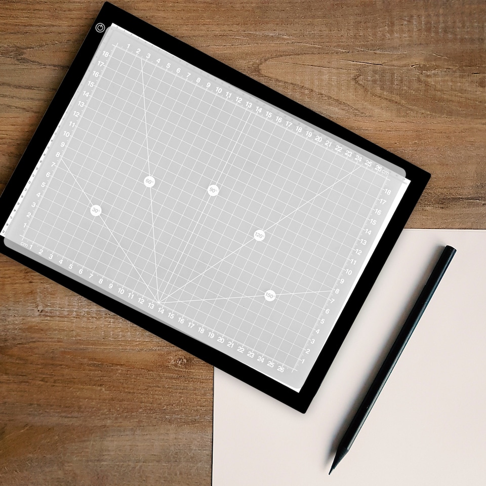 image 1 of PURElite LED Ultra-Thin Light Box - A4 Pad for Tracing & Crafts, 3 Brightness Settings, Mains & USB Operated