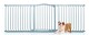 image 1 of Bettacare Curved Top Dog Gate, 197cm - 206cm, Matt Grey, Pressure Fit Pet Gate for Dog and Puppy, Pet and Dog Barrier | Grey