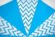 image 2 of Blue and White Pattern Party Bunting 10m with 20 Pennants
