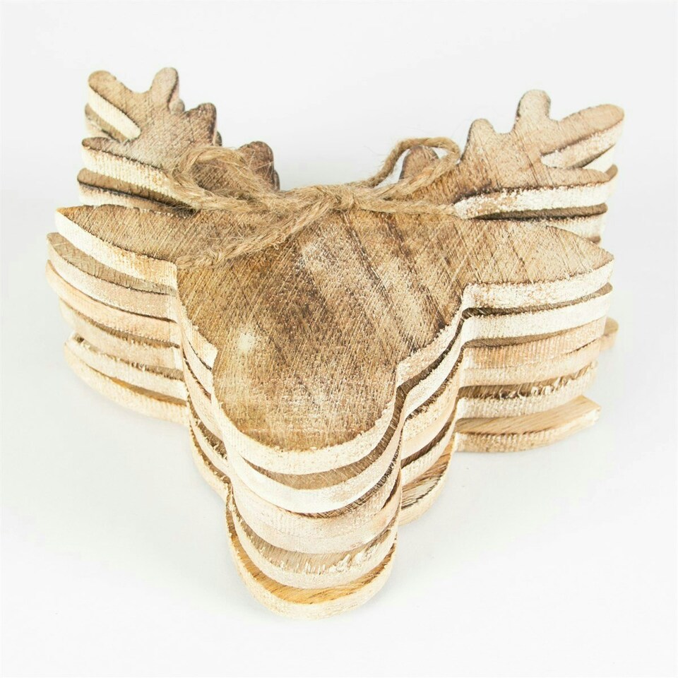 image 1 of Sass & Belle Stag Head Coasters Set of 4 Wooden
