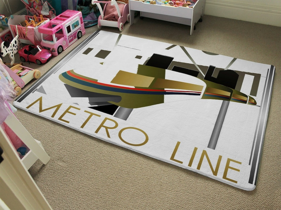 image 1 of Art Deco Metro Line (Rug) | Multi | L
