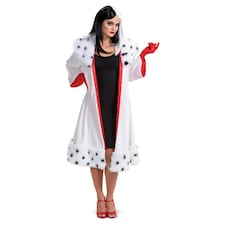 101 Dalmatians Womens/Ladies Cruella De Vil Classic Costume Set - White/Red - L L