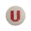 Red on White Letter U
