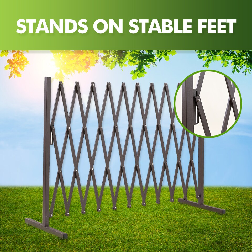 image 1 of Security Gate Pet Baby Metal Barrier Garden Indoor Outdoor Expandable  3.3M