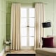 image 1 of OHS Piped Edge Velvet Light Reducing Insulated Panel Pair Eyelet Curtains, 66x90" Multi | Cream/Black