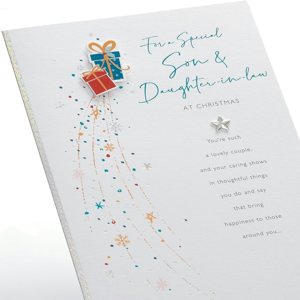 image 1 of Lovely Presents Design Son & Daughter-in-Law Christmas Card