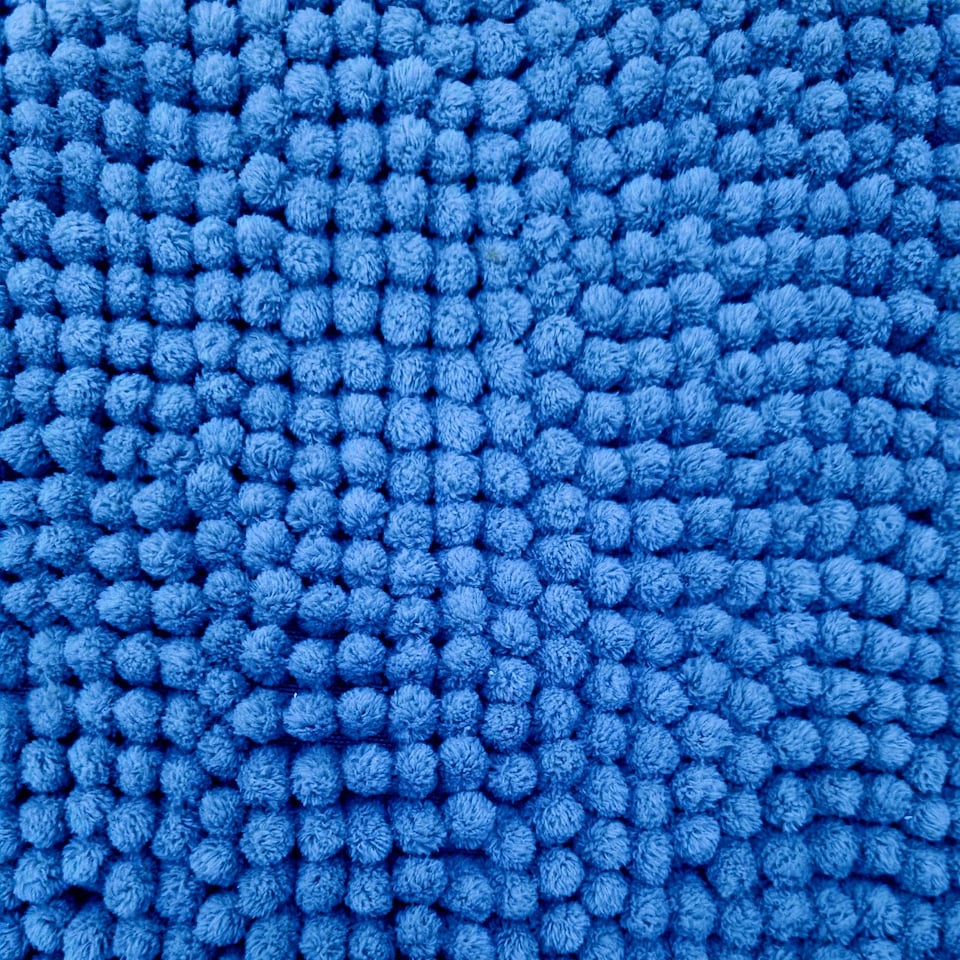 image 1 of Chenille Bobble Bath Mat Non-Slip 50 x 80cm - Lupin Blue