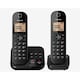 image 3 of Panasonic KX-TGC422EB Black Twin Digital Cordless Phone - Box Damaged