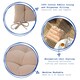 image 2 of Harbour Housewares Square Garden Chair Seat Cushions - Natural - Pack of 4 Brown