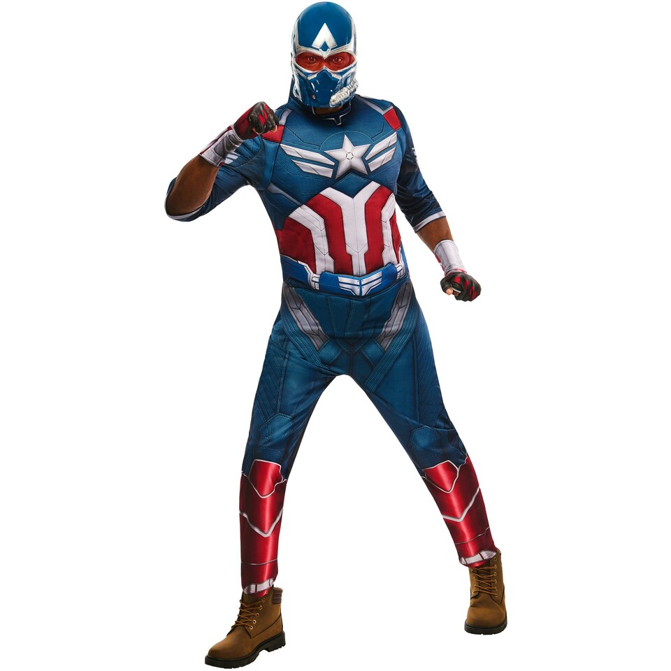 image 1 of Captain America: Brave New World Unisex Adult Deluxe Costume - Red/White/Blue - S S