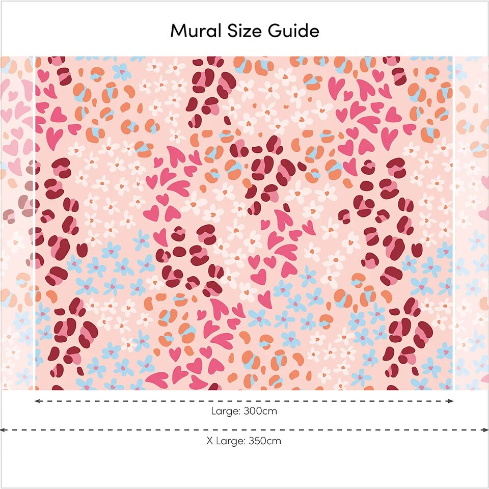 image 1 of Dainty Doodles Full Wall Mural in Multicoloured | Pink | Multicoloured | Large (300cm x 240cm)