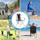 image 5 of Get Fit Camping Chair - Outdoor Folding Chair With Magazine Pocket, Cup Holder & Carry Bag Weight Capacity of 130kg - Grey