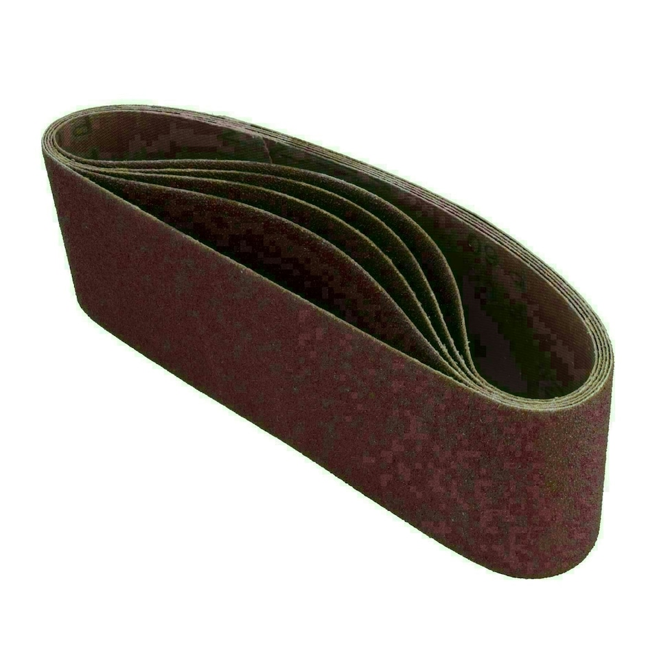 image 1 of 75mm x 533mm 60 Grit Medium Abrasive Sanding Belt Sander Discs 10 Pack