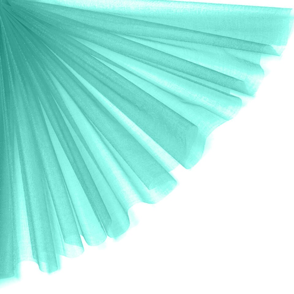 image 1 of Snow Sheer Organza Roll Glitter Sashes - 25m x 29cm