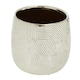 image 3 of Honna Small White Silver Ceramic Planter White