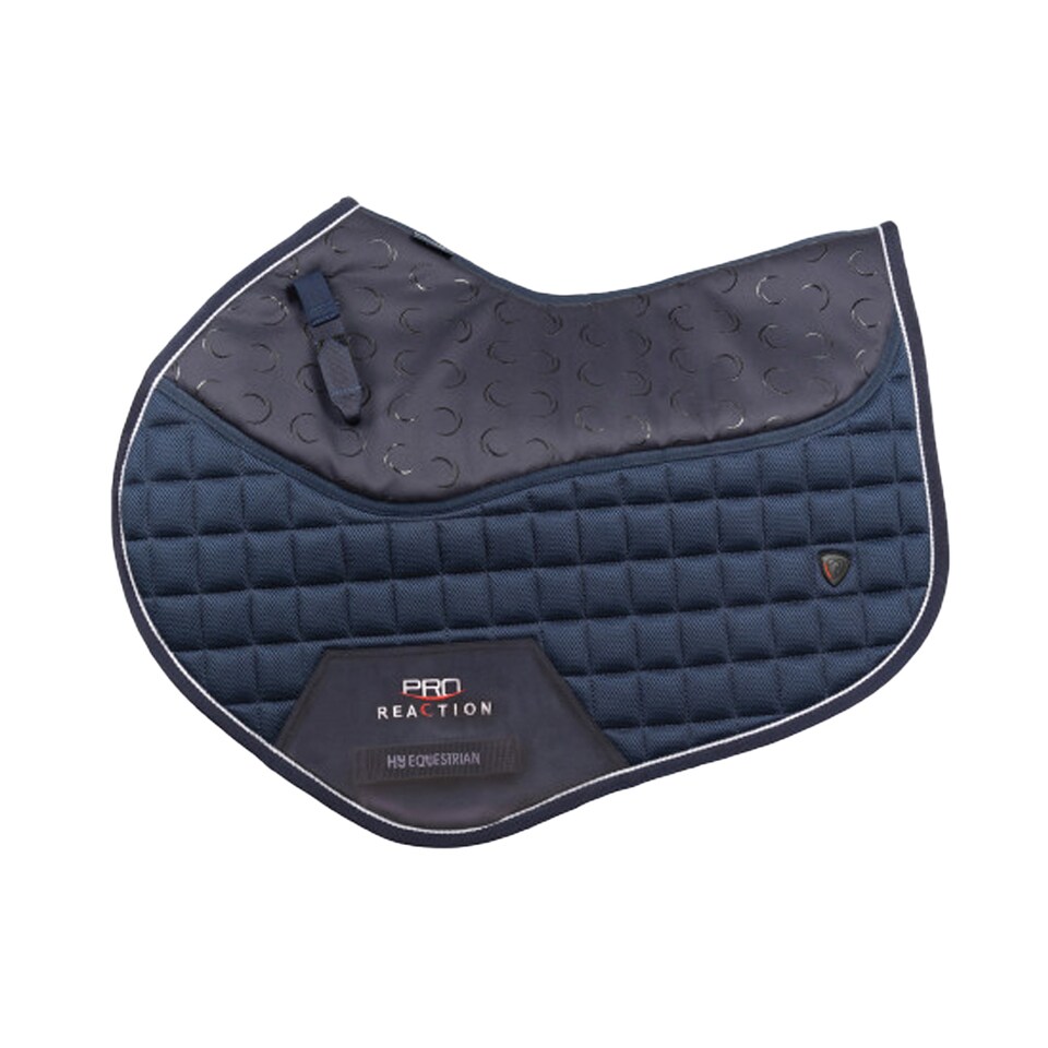 Hy ProReaction Mesh Silicone Close Contact Saddle Pad | Blue | Navy | Full | 1