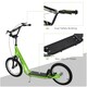image 6 of HOMCOM 90-96cm Kids Kick Scooter w/ Adjustable Handlebar Inflatable Wheels Green