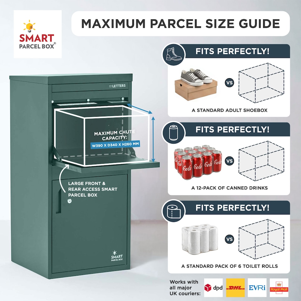 image 1 of SMART PARCEL BOX® Extra Large Front & Rear Access | Green | 1