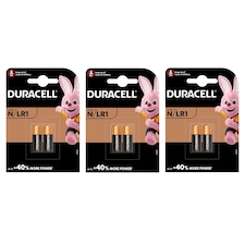 3x Duracell N/LR1 Alkaline Batteries, Pack of 2 | Chrome | Built-in Lithium-ion (Li-ion) | 2