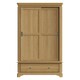 image 4 of Faire 120cm Sliding Combination Wardrobe in Natural Oak with Oak Top Brown