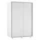 image 1 of URBNLIVING 2 Sliding Door Wardrobe 120cm Freestanding Unit | Multi | White Carcass + White Doors | 1