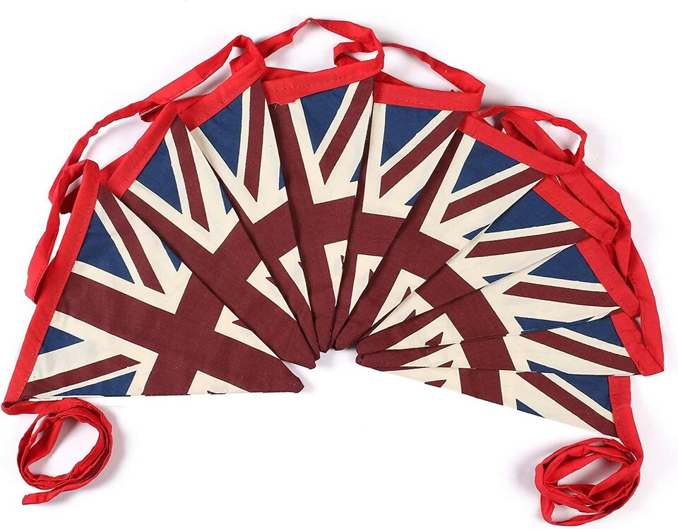 image 1 of 10 pcs Flags Union Jack Retro Bunting | Multi