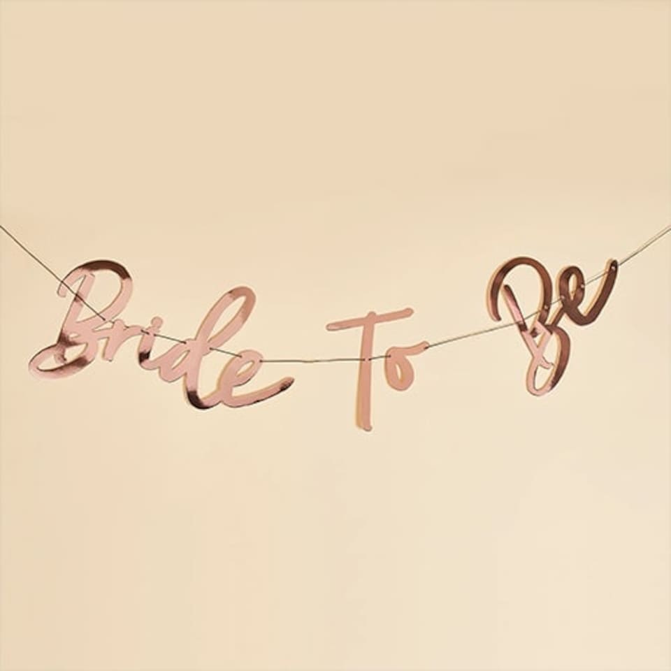 image 1 of Rose Gold Foil Bride To Be Hen Party Cardboard Letter Banner 200cm