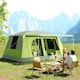 image 7 of Outsunny Two Room Dome Tent Camping Shelter w/ Porch and Portable Carry Bag
