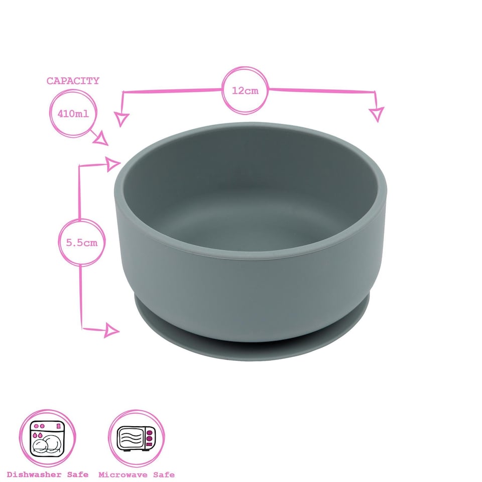 image 1 of Tiny Dining Baby Silicone Suction Bowl - Tradewinds | Blue | Tradewinds