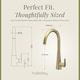 image 6 of Situla Kitchen Mono Mixer Tap Single Lever Brushed Brass 398mm | Copper | Brushed Brass | 1