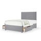 image 1 of Super Ortho Orthopaedic Silver Plush Velvet 2 Drawer Divan Set And Valencia Headboard Double
