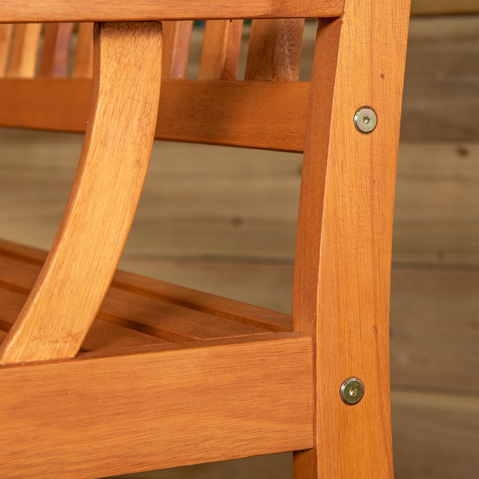 image 1 of Kapalua 2 Seater Outdoor Wooden Garden Bench | Brown | Brown