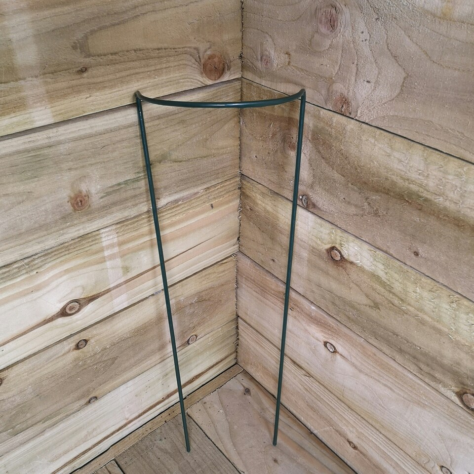 image 1 of Pack of 3 Tom Chambers Urban Metal Green Herbaceous Garden Plant Support Arc 20cm x 60cm - Small