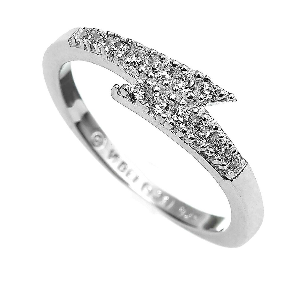 image 1 of Official Harry Potter Sterling Silver Lightning Bolt Ring - Size Small BHPSR001-S