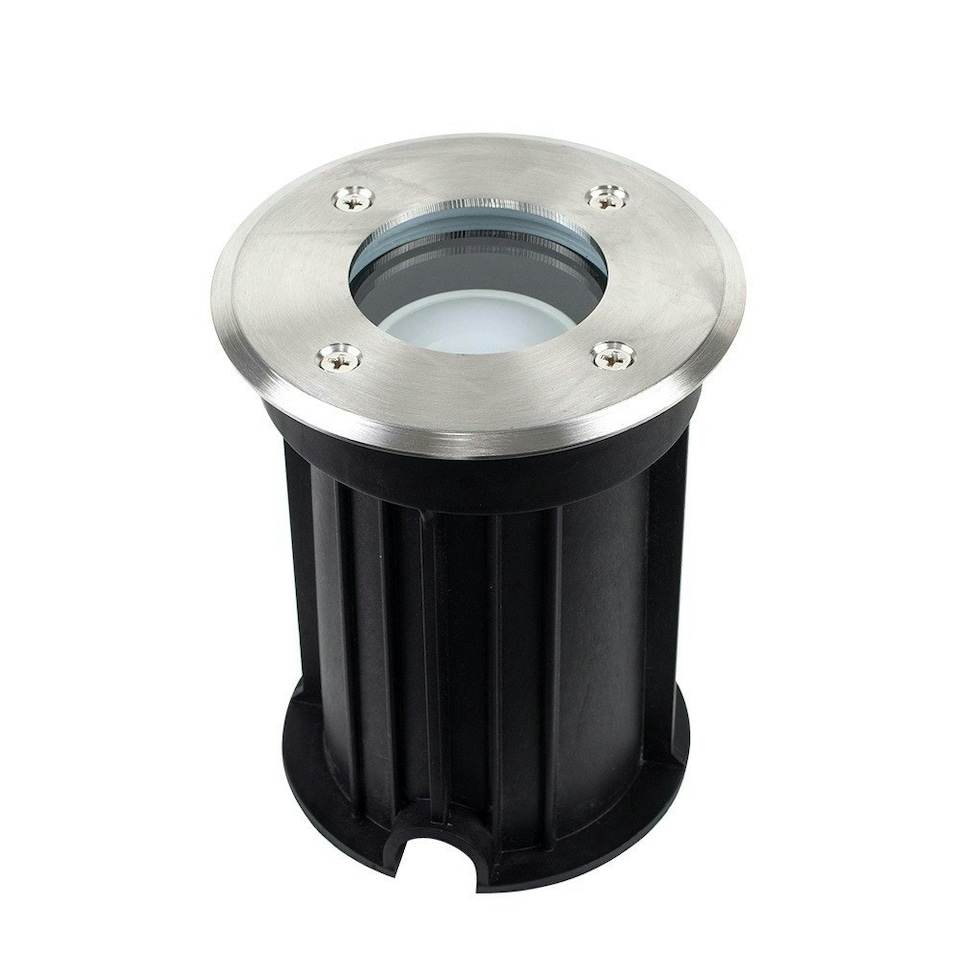 image 1 of ValueLights 10 Pack Modern Bushed Chrome IP54 Rated Outdoor Garden Walk Over Lights