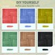 image 8 of Outsunny 27pc Floor Tiles Interlocking Solid Wood DIY Deck Tiles Outdoor Black