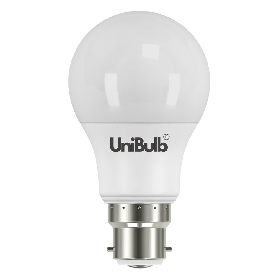 image 1 of UniBulb LED GLS B22 470lm 4.2W 2700K (Warm White) Light Bulb - Pack of 3