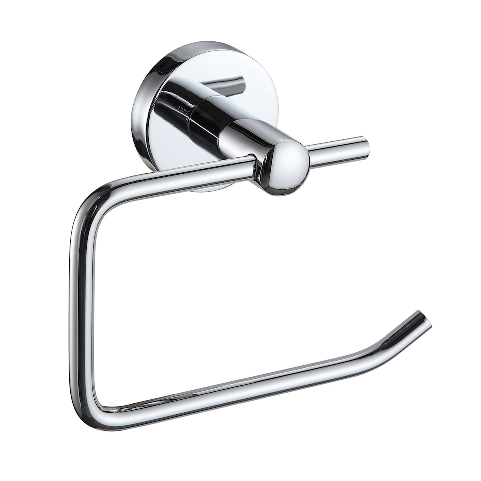 image 1 of Showerdrape Modernity Chrome Stainless Steel Wall Mounted Toilet Roll Holder | Silver | 1