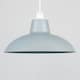 image 1 of ValueLights Retro Style Gloss Grey Metal Easy Fit Ceiling Pendant Light Shade - Complete with a 10w LED Bulb 3000K Warm White