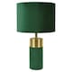 image 3 of Set of 2 Green Velour Velvet Table Lamps | Green | Bronze | Large | 2