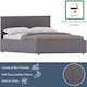 image 8 of Vida Designs Lisbon 4ft Small Double Size Ottoman Bed Storage Faux Leather, Grey, 120 x 190cm