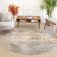 image 1 of LIVABLISS Lillian-Washable Traditional Vintage Boho Round Rug Ø200 cm | Orange Brown