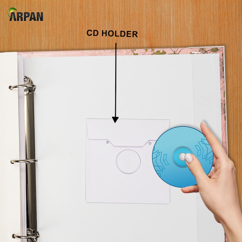 image 1 of ARPAN Extra-Large 3-Ring Binder Self Adhesive Photo Album – 20 Sheets / 40 Sides – Sticky Page Scrapbook Memory Album for Photos, Keepsakes & Special Occasions