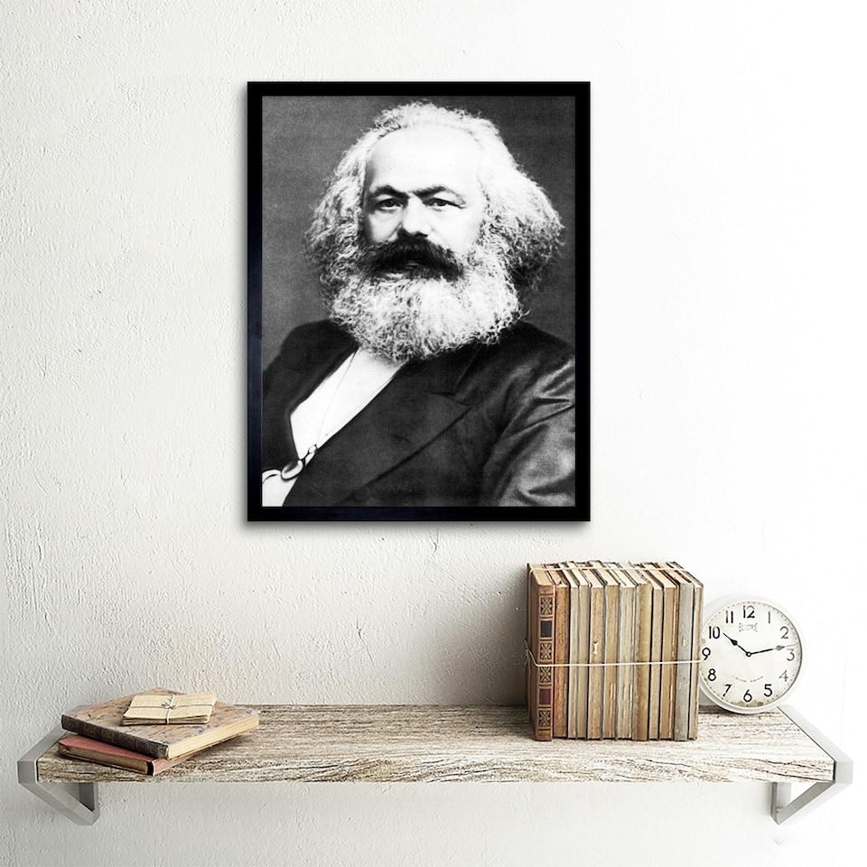 image 1 of Political Theorist Philosopher Karl Marx Old Photo Framed Wall Art Print