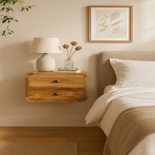 Artisan Furniture Mini Curve Oakish Floating Bedside