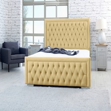 Piera Plush Superking Bed Frame - Beige