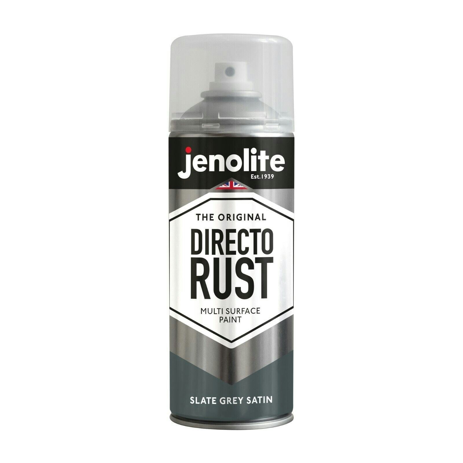 Jenolite Directorust All-in-One Multi-Surface Paint - Slate Grey Satin - 400ml Spray Can - 3-Pack