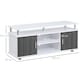 image 5 of HOMCOM TV Cabinet Unit for TVs up to 50'' with Storage Shelf and Cupboards, Living Room Entertainment Center Media Console, Grey and White